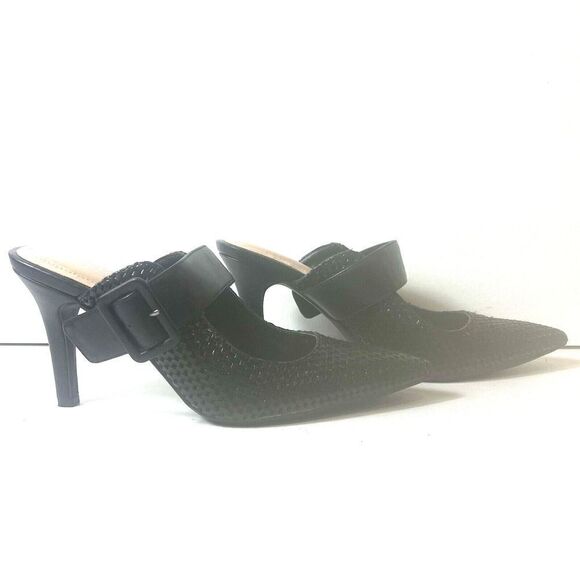 Alfani Step n Flex Womens 8 M Black Synthetic Stiletto Heels Slide Sandals Shoes - Picture 3 of 11